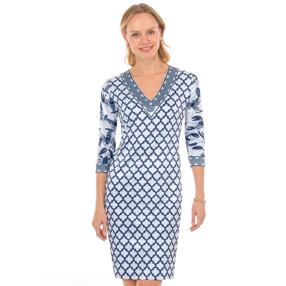 NEW GRETCHEN SCOTT lobster soup dress in blue